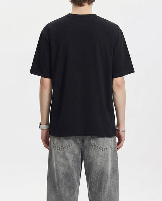Baju Kaos Block Sport Pigment Dyed Tee Black