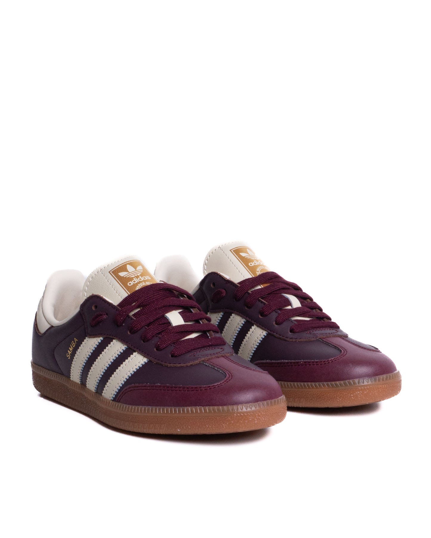 Sepatu Adidas Samba OG Maroon Gold Metallic (Women's)