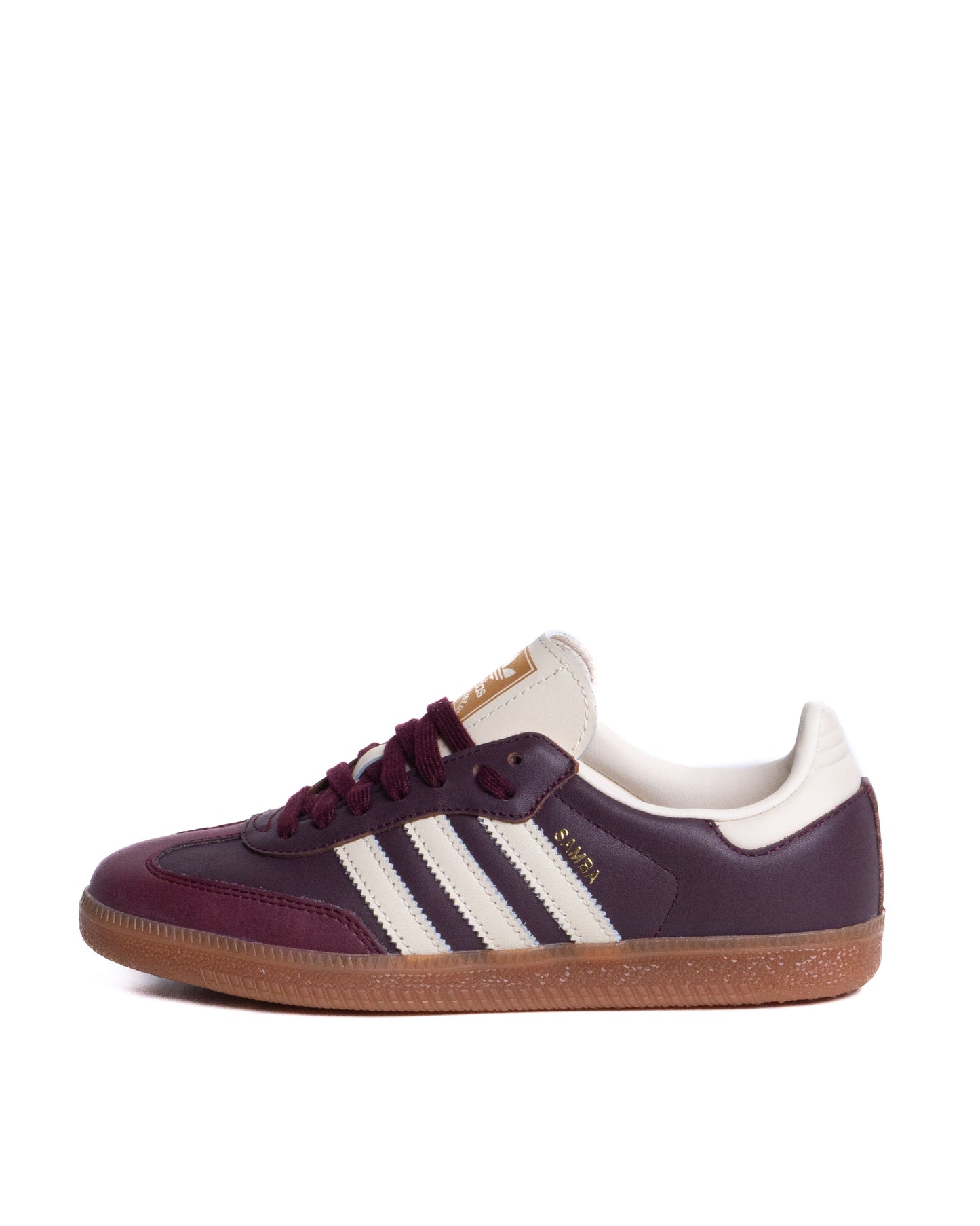Sepatu Adidas Samba OG Maroon Gold Metallic (Women's)