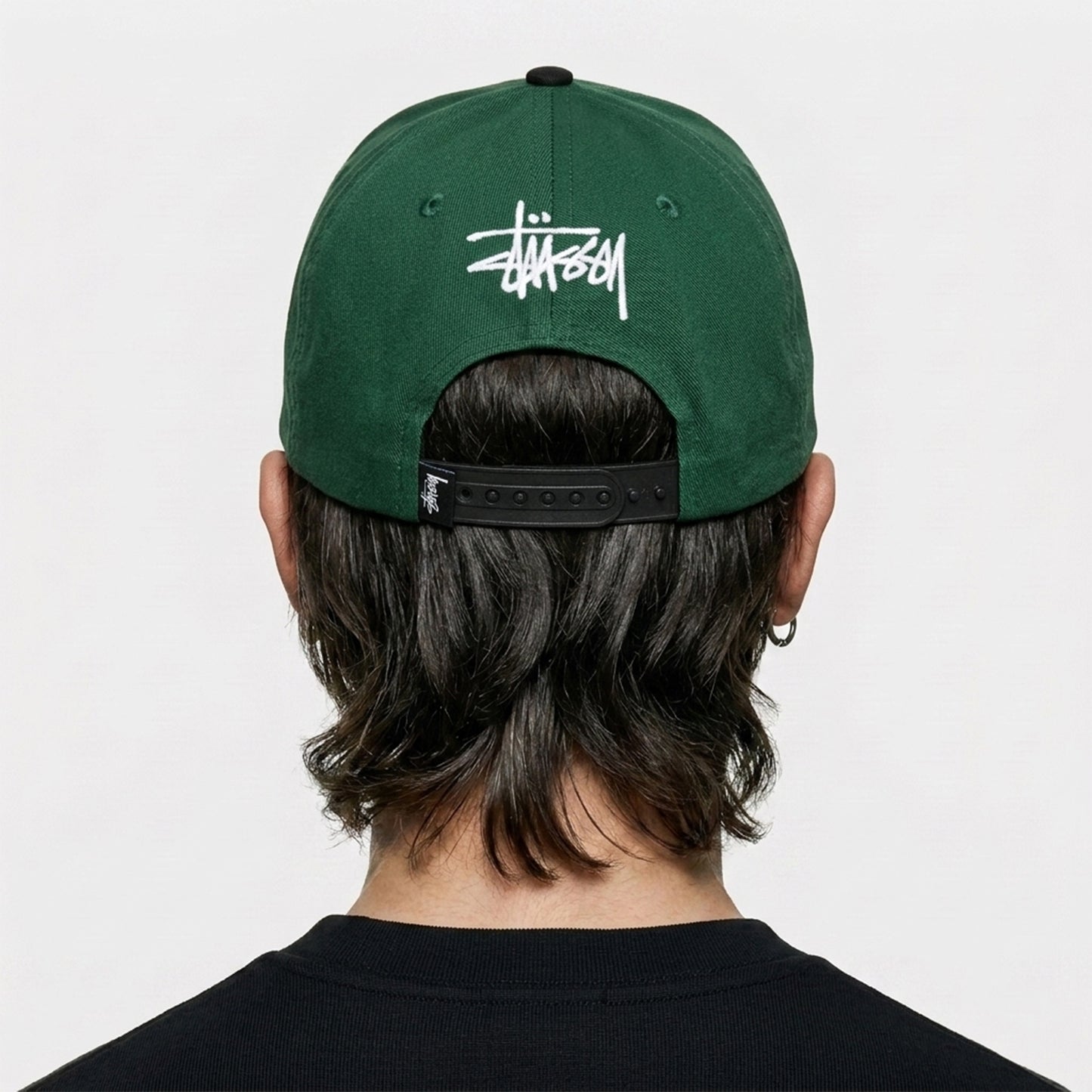 Cap Pria Stussy Vintage S Low Pro Cap Forest Green/Black