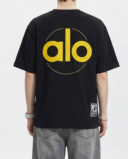 ALO Graphic Tee Black Yellow