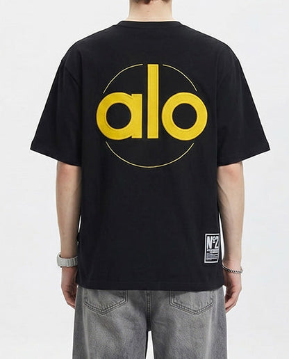 ALO Graphic Tee Black Yellow