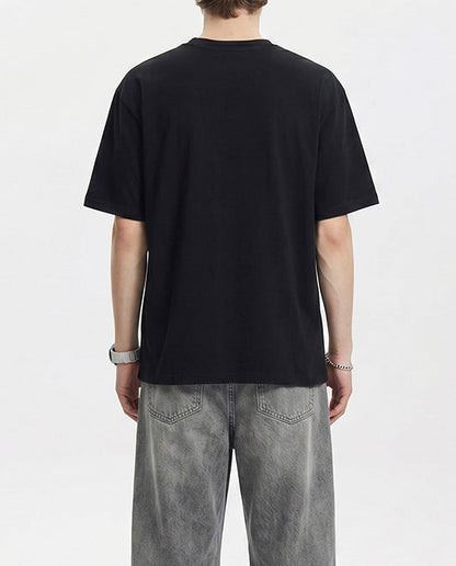 Baju Kaos Block Sport Pigment Dyed Tee Black