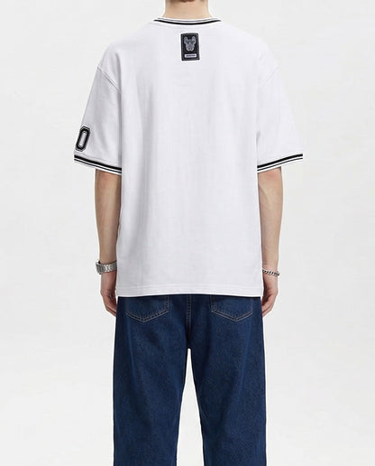 Unit Numbering V-Neck T-Shirt White