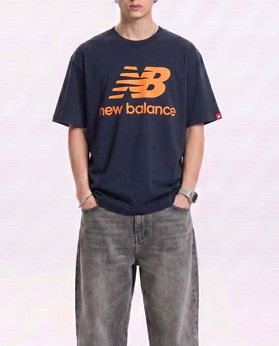 New Balance Logo Navy Orange
