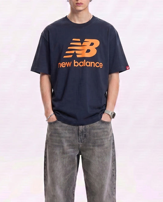 New Balance Logo Navy Orange