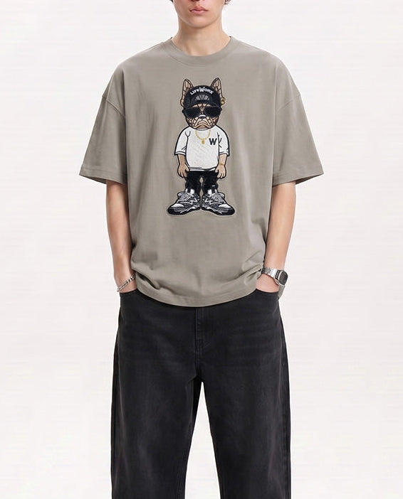 Lifework Hiphop Dog In Khaki Tee