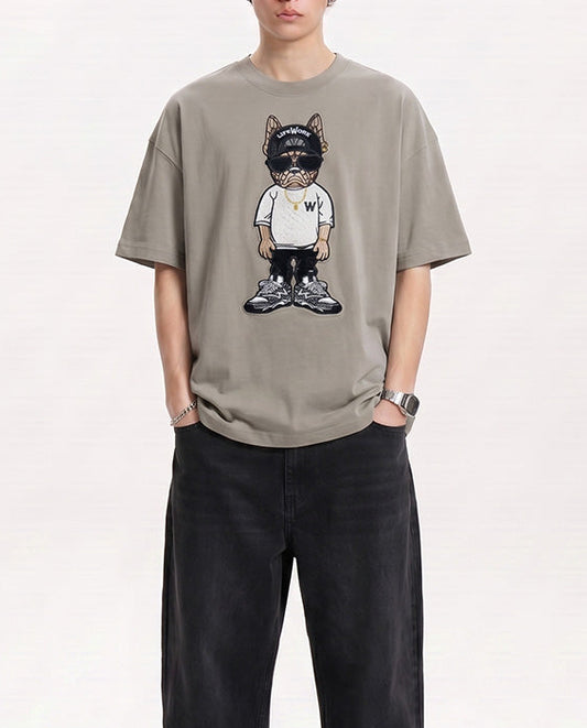 Lifework Hiphop Dog In Khaki Tee
