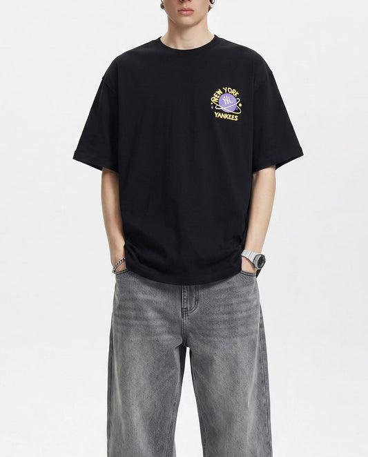 Baju Kaos MLB Like Galaxy Graphic T-Shirt Black