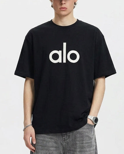 ALO Front Big Logo Black White