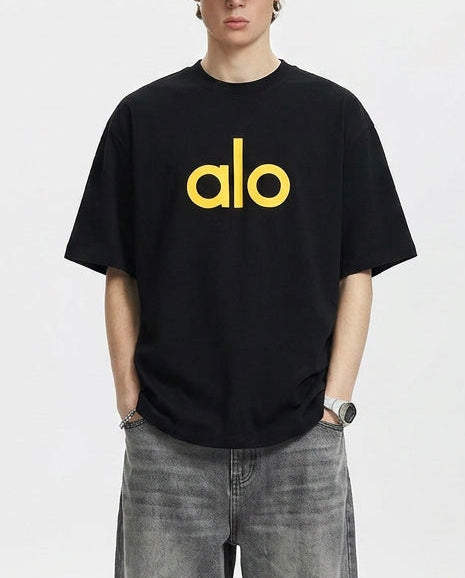 ALO Graphic Tee Black Yellow