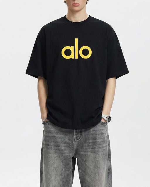 ALO Front Big Logo Black Yellow