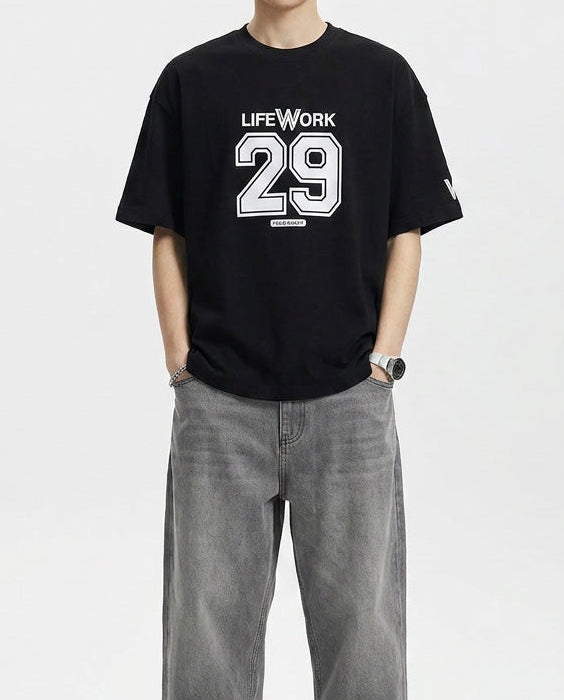 Numbering One Mile Short Sleeve T-Shirt Black