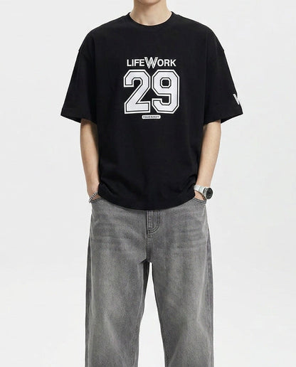 Numbering One Mile Short Sleeve T-Shirt Black