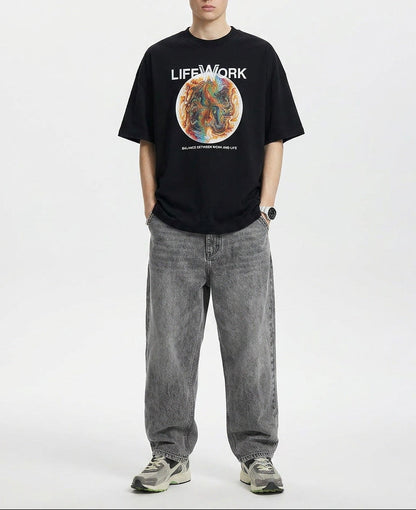 Lifework Planet Logo Short-Sleeved T-Shirt