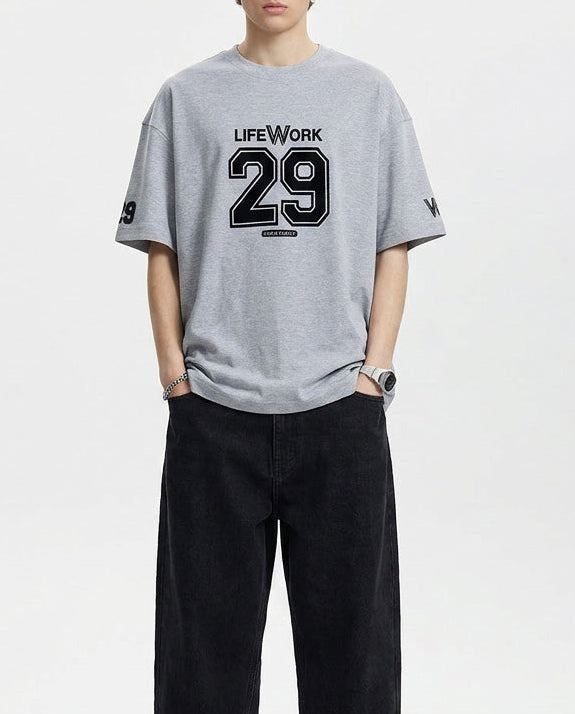 Numbering One Mile Short Sleeve T-Shirt M.Grey