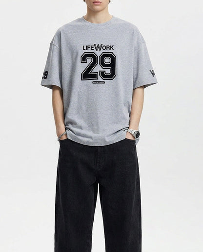 Numbering One Mile Short Sleeve T-Shirt M.Grey