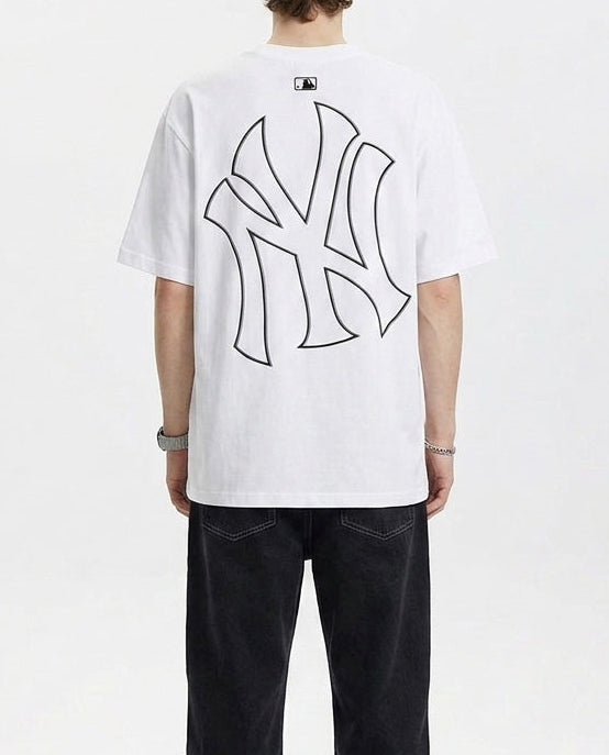 Baju Kaos MLB NY Yankees Mega Logo Tee White