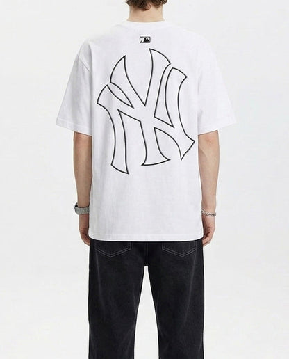 Baju Kaos MLB NY Yankees Mega Logo Tee White