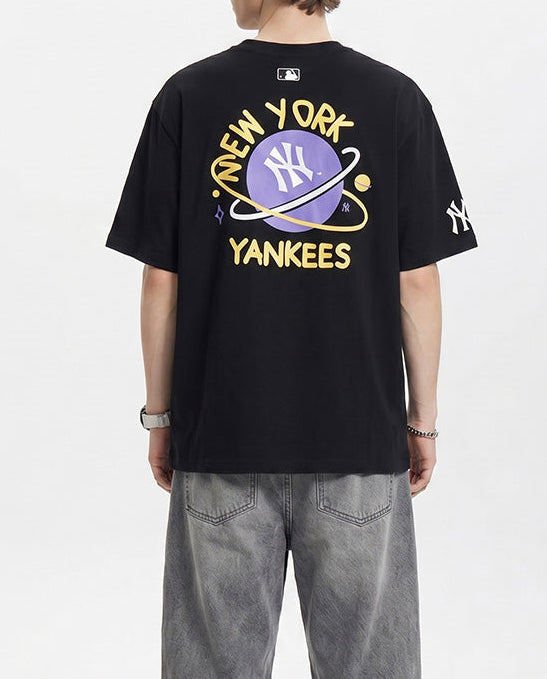 Baju Kaos MLB Like Galaxy Graphic T-Shirt Black