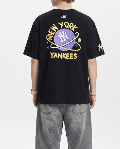 Baju Kaos MLB Like Galaxy Graphic T-Shirt Black
