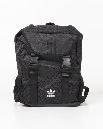 Adidas Trefoil Monogram Unisex Logo Backpack Black