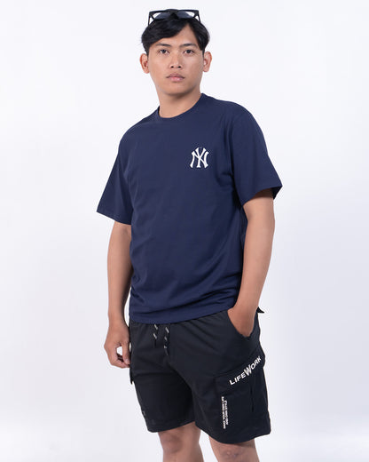 MLB Basic Monogram Back Logo T shirt New York Yankees Navy