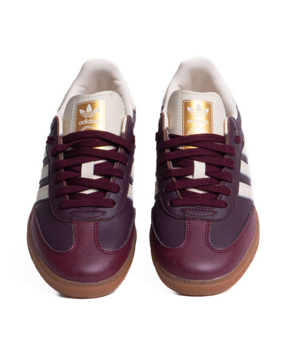 Adidas Samba OG Maroon Gold Metallic (Women's)