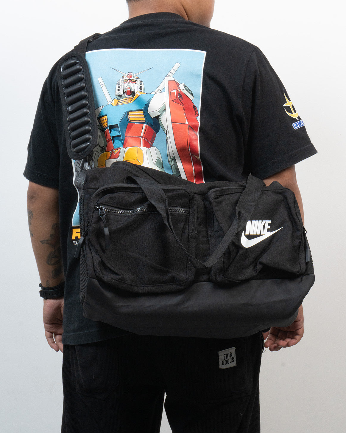 Tas Nike Utility Power Graphic Training Duffel Bag Black