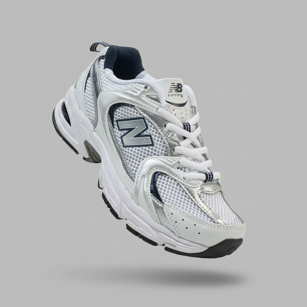 Sepatu Sneakers Casual New Balance 530 White Silver Navy unning Daily 36-40