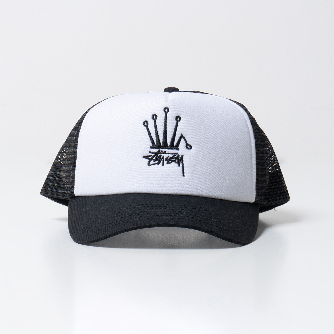 Stussy Crown Stock Trucker Cap Black