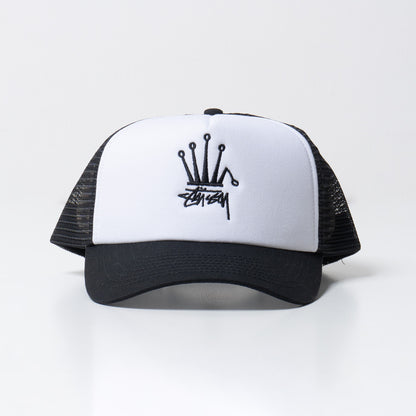 Stussy Crown Stock Trucker Cap Black
