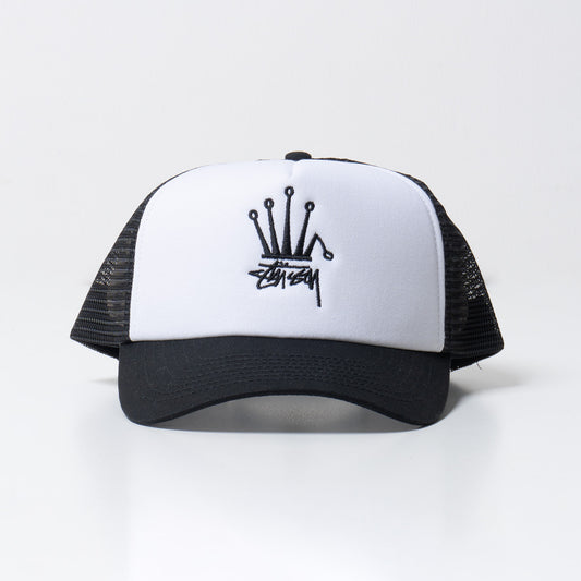 Stussy Crown Stock Trucker Cap Black