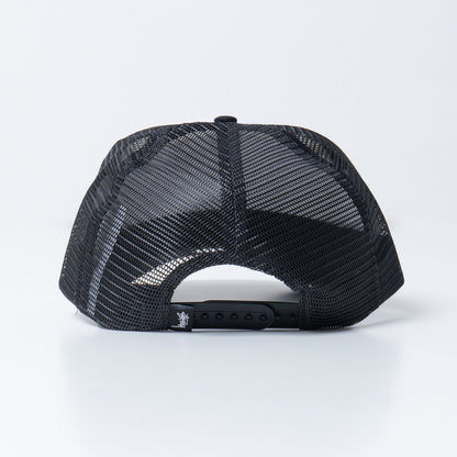 Stussy Crown Stock Trucker Cap Black
