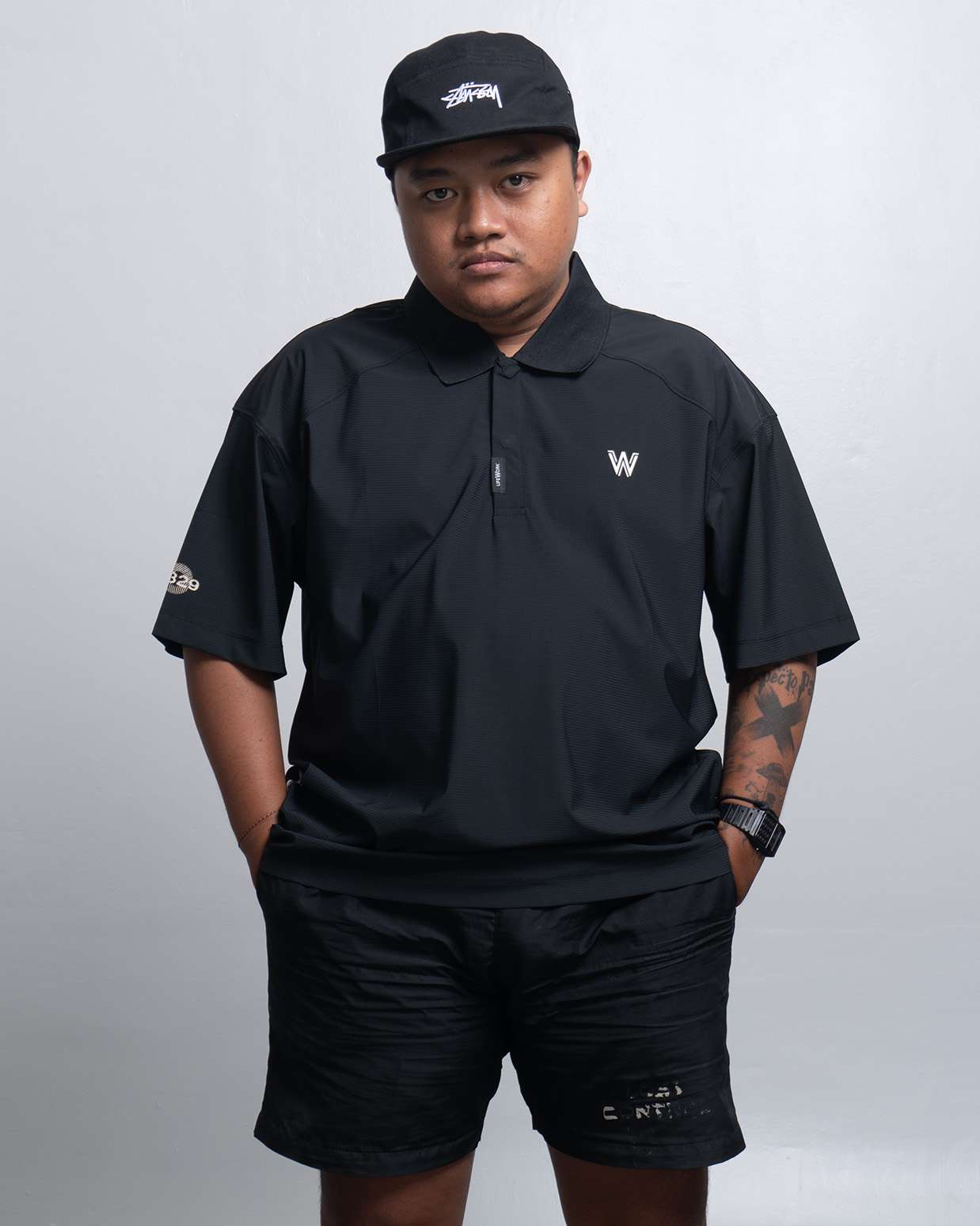 Ripstop N/SP Yokocollar T-Shirt Black