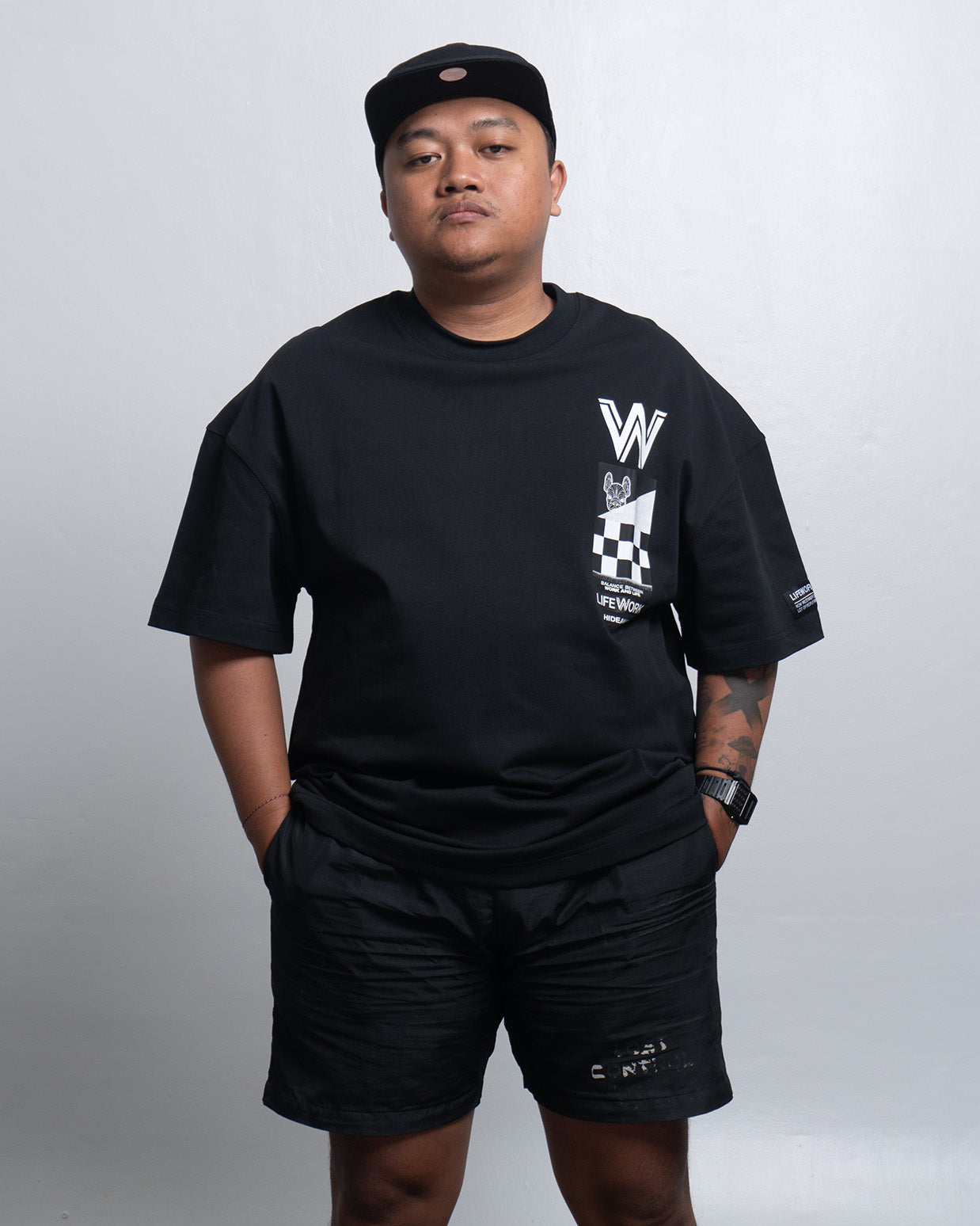 Square Checkerboard Short Sleeve T-shirt