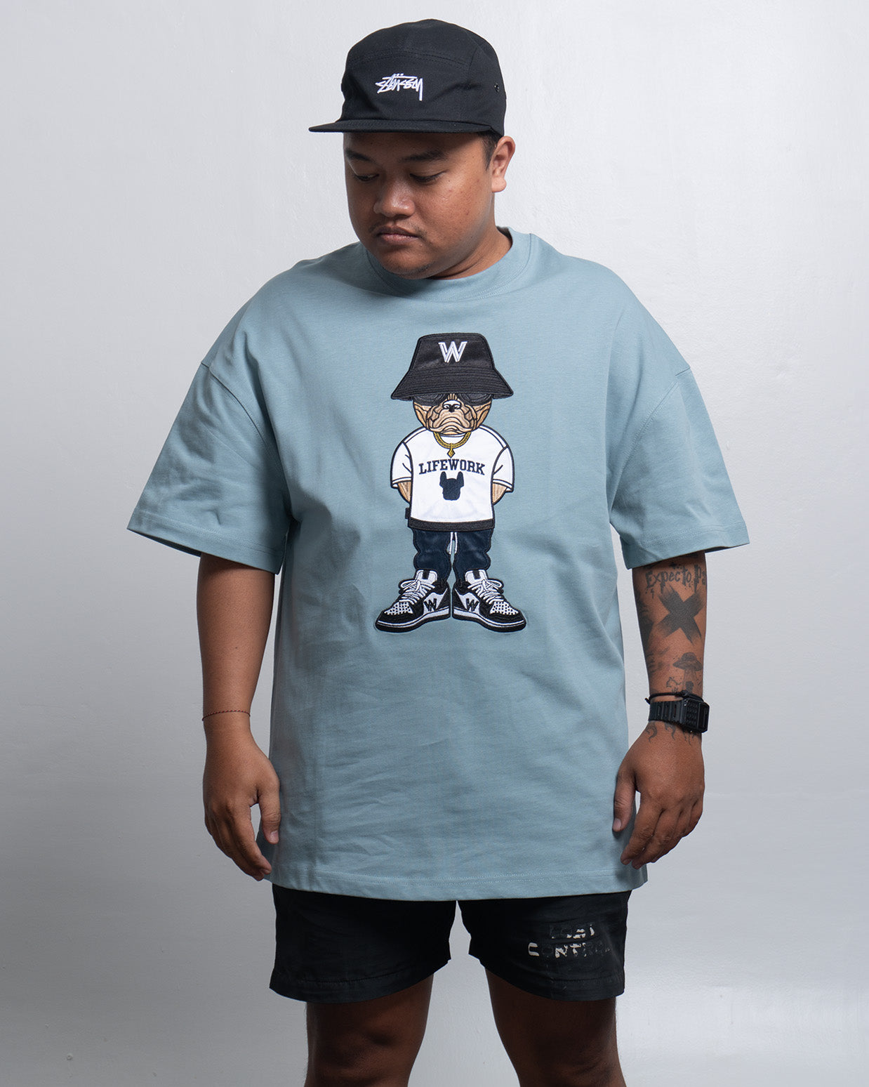 Lifework Hip Dog Tee Denim Blue (Embroidered)
