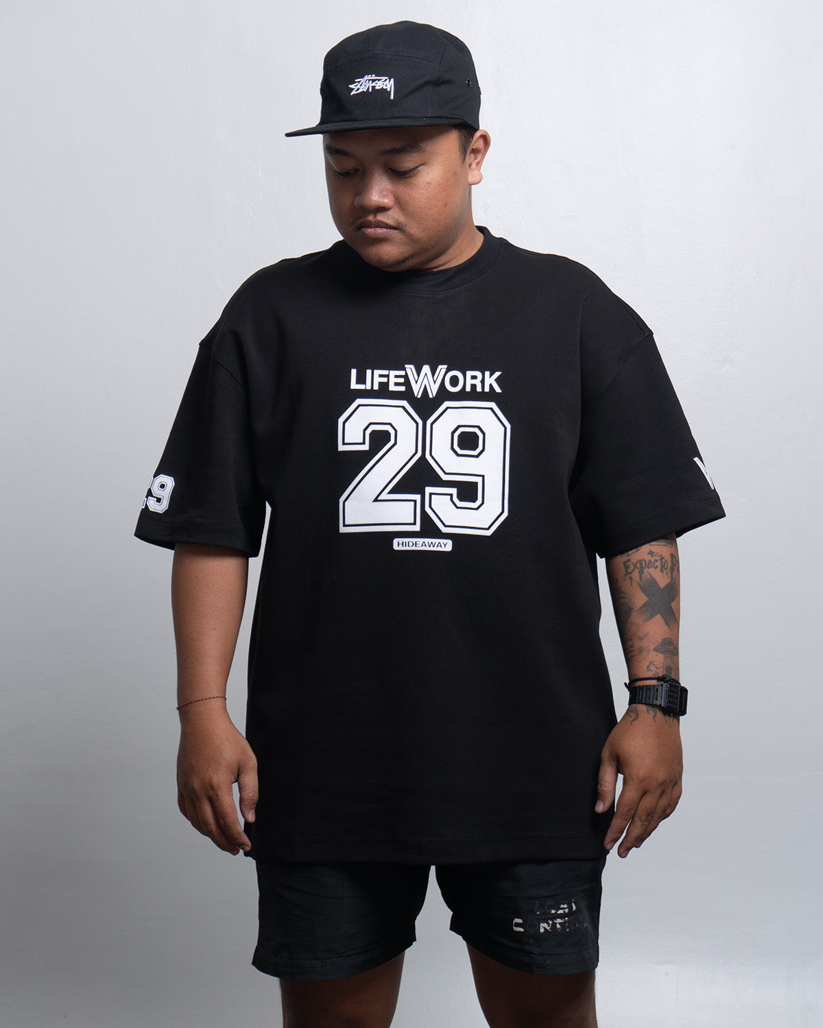 Numbering One Mile Short Sleeve T-Shirt Black