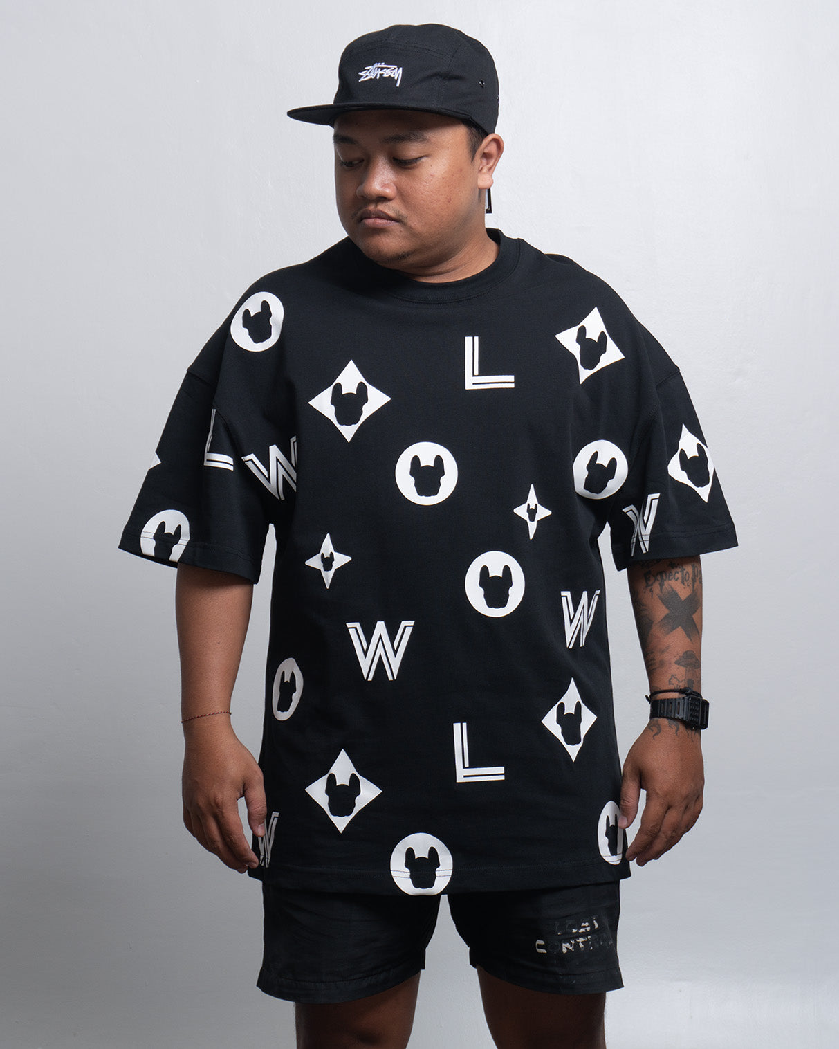 Lifework Korea Monogram Short Sleeved Tee Black