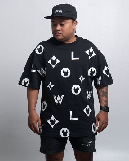Lifework Korea Monogram Short Sleeved Tee Black