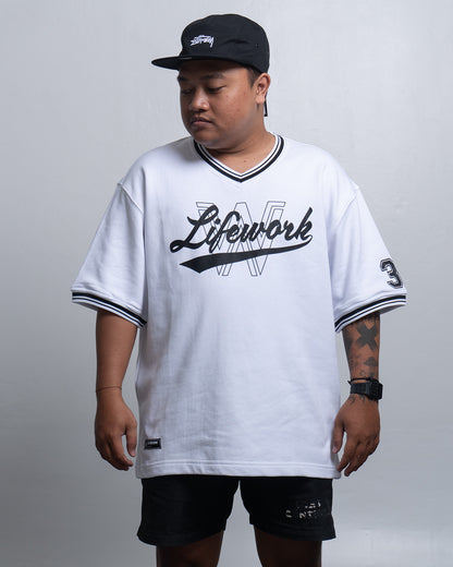 Unit Numbering V-Neck T-Shirt White