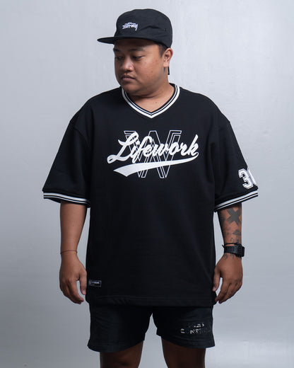 Unit Numbering V-Neck T-Shirt Black