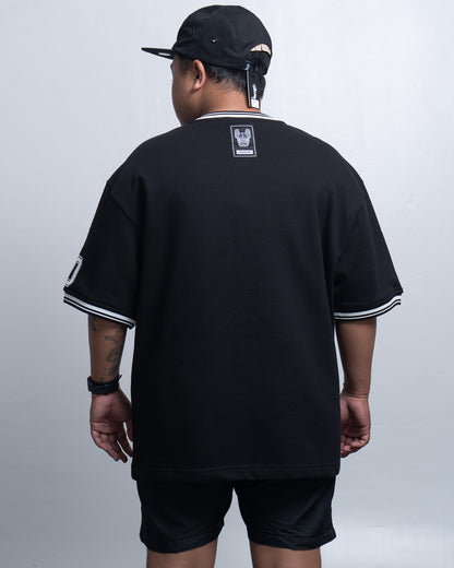 Unit Numbering V-Neck T-Shirt Black