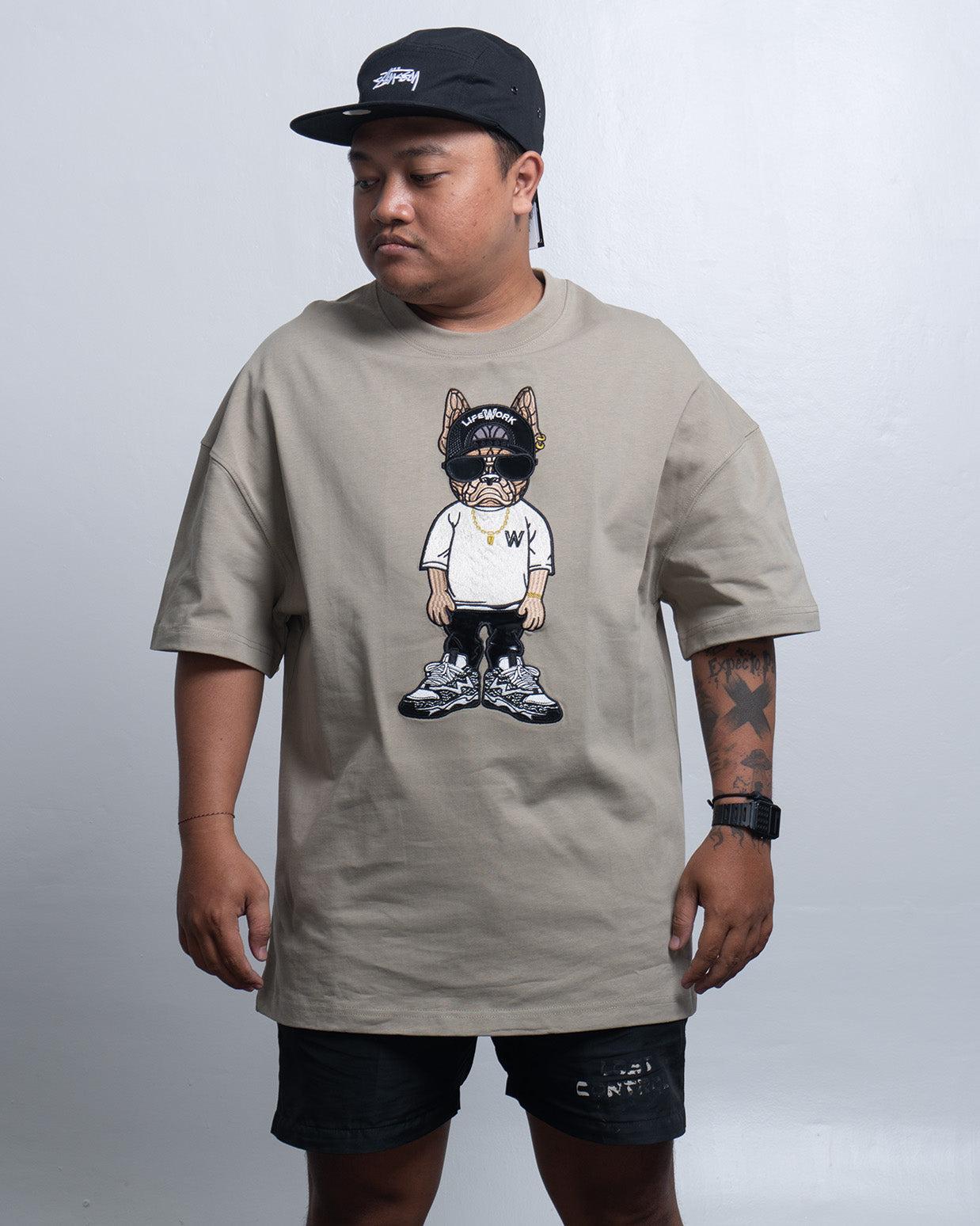 Lifework Hiphop Dog In Khaki Tee