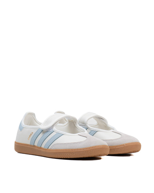 Sepatu Sneakers Wanita Casual Adidas Samba Jane White Blue Gum (Women's)