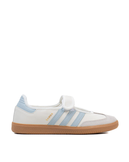 Sepatu Sneakers Wanita Casual Adidas Samba Jane White Blue Gum (Women's)