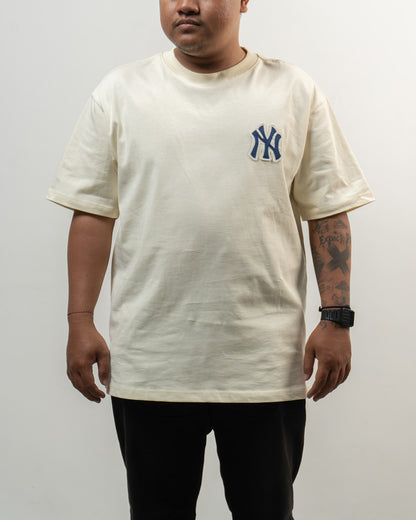 MLB New York Yankes Bordir Logo Beige Tee