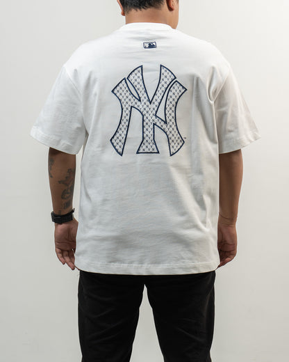 MLB New York Yankes Bordir Logo White Tee