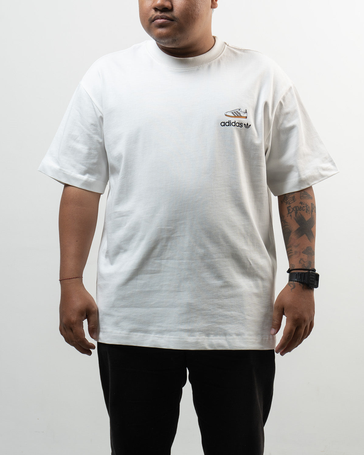 White Adidas Trefoil Footwear Graphic T-Shirt