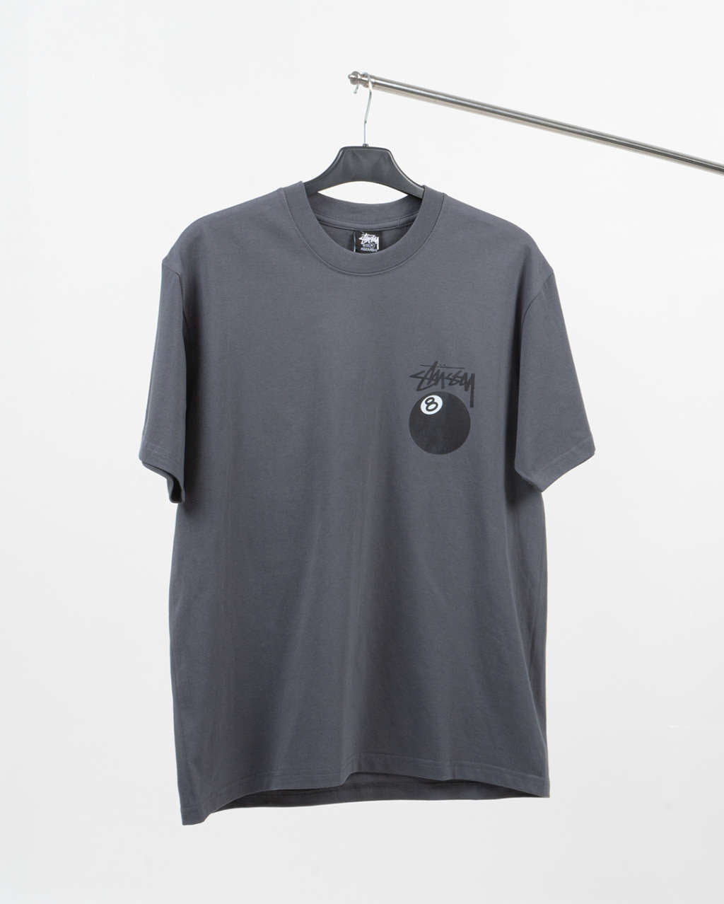 Stussy 8 Ball Pigment Dyed Grey Tee 629550091B